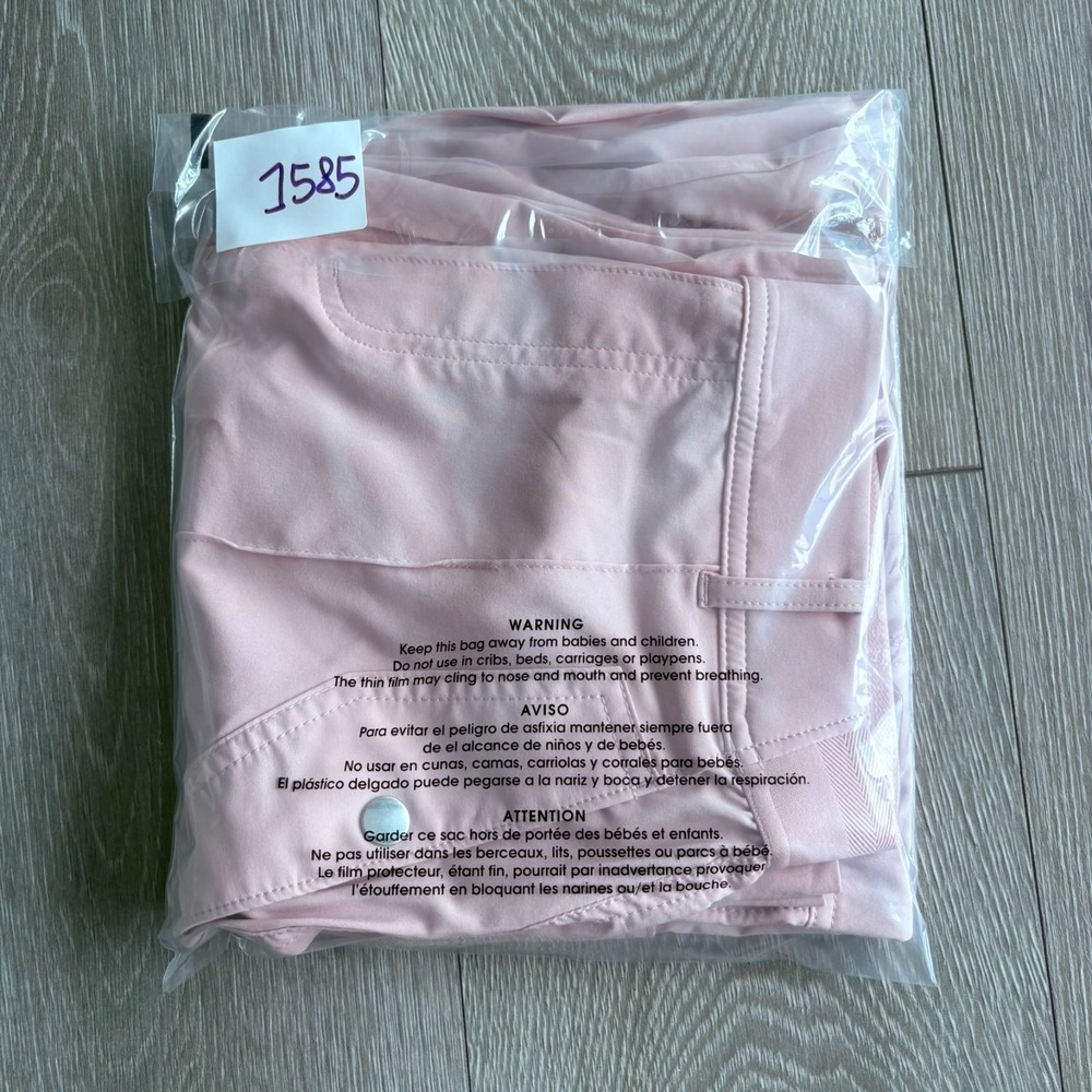 Athleta Womens Light Pink High Rise Straight Leg Vienna Cargo Pants Size 12/P - Picture 14 of 14